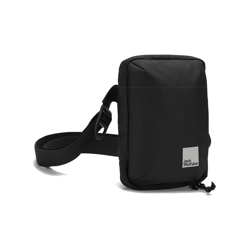 Jack Wolfskin Polyester Crossbody Bag Regular Unisex Black/Moss Green/Burnt Yellow-2