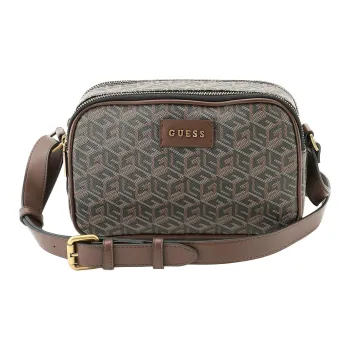 GUESS Polyurethane Camera Bags Crossbody Bag Shoulder Bag Medium Size Men's Brown & Black