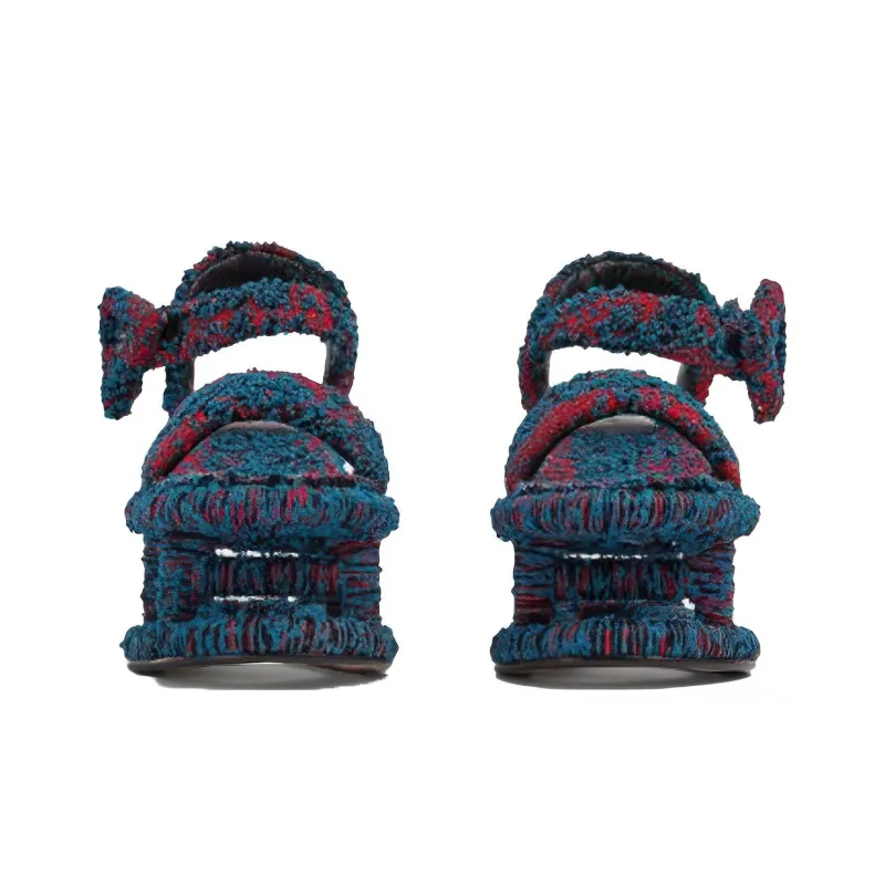 Bottega Veneta One Strap Sandals Women's Blue-3