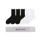 5 Pack[Crew Black 3-Crew White 2][Mesh Cut Bottom]