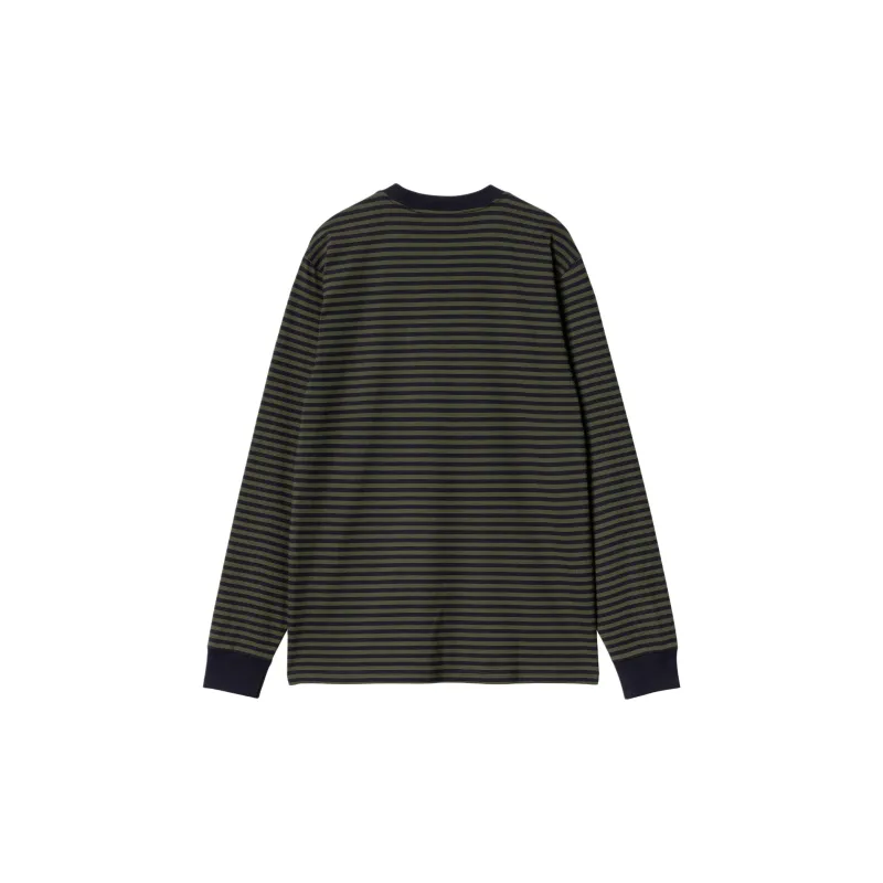 Carhartt WIP L/S Verner Pocket T-Shirt T-Shirt Unisex Dark Marine Blue-1