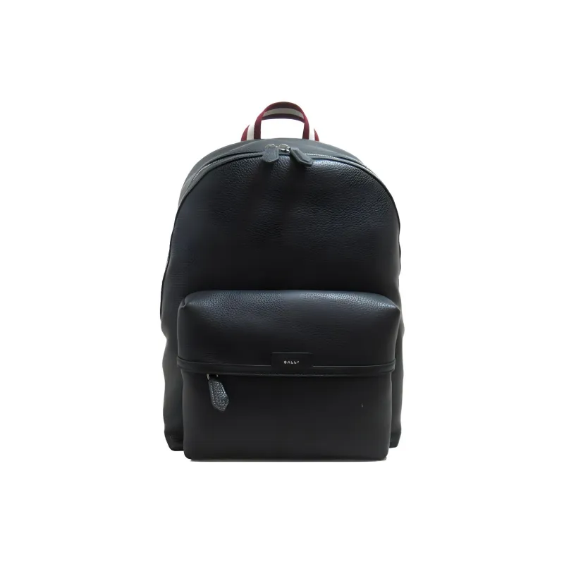 BALLY Grained Leather Backpack Men's Black-1