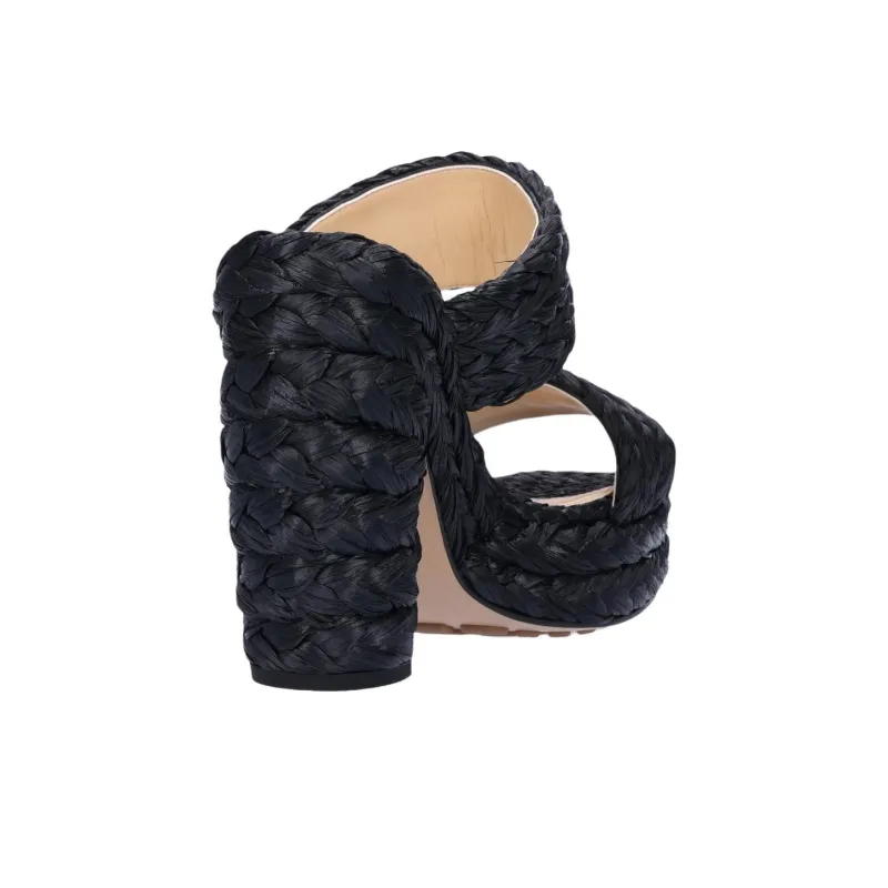 Bottega Veneta Woven Slip On Heeled Sandals Women's-3