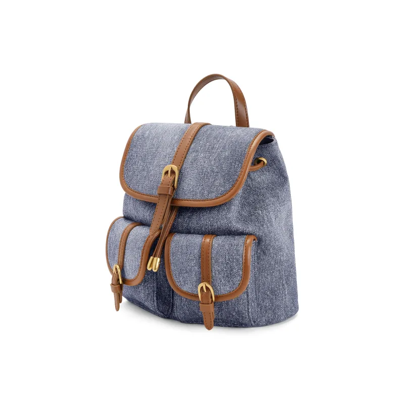 BELLE Advanced Texture Backpack Small Size Women's Solid Color Plain-1