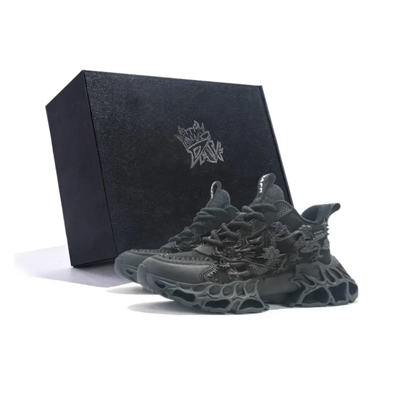 DAFK Wear-Resistant Breathable Support Height Increasing High-Top Chunky Sneakers Men's-0