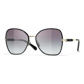 CHANEL Metal Butterfly Sunglasses Unisex Black