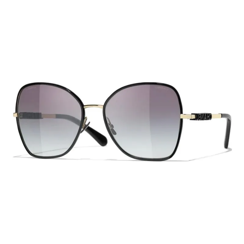 CHANEL Metal Butterfly Sunglasses Unisex Black-0