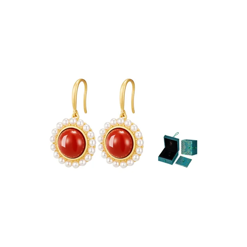 MAMADESHOUHU Agate Jade Earrings Women's-2