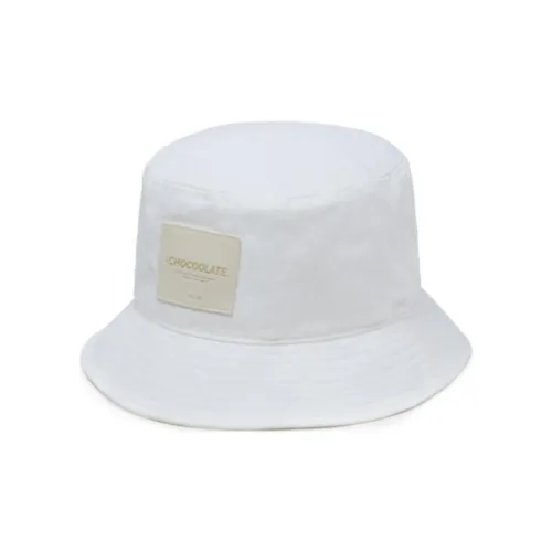 :CHOCOOLATE Cotton Bucket Hats Women's White