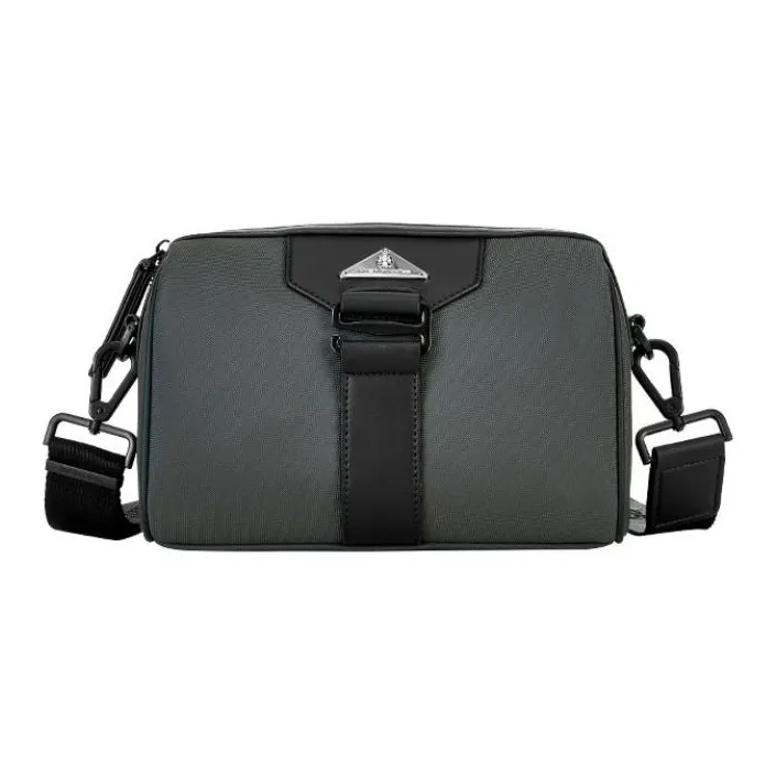 Hush Puppies Fabric Shoulder Bag Men's Black-5