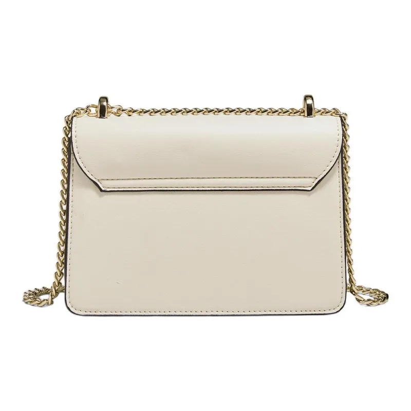 Marino Orlandi Synthetic Leather Split Cow Leather Trunk Bag Shoulder Bag Crossbody Bag Small Size Women's Ecru-3