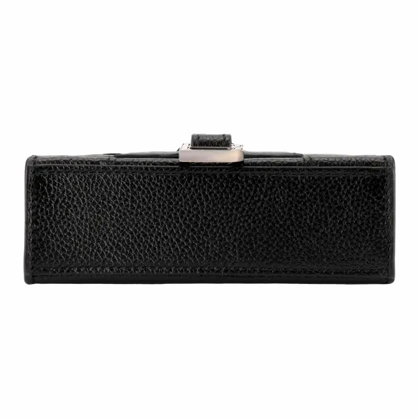 Balenciaga Litchi Grain Calfskin Hourglass Bag, Shoulder Bag, Crossbody Bag, Handbag Extra Small Women's Black-6