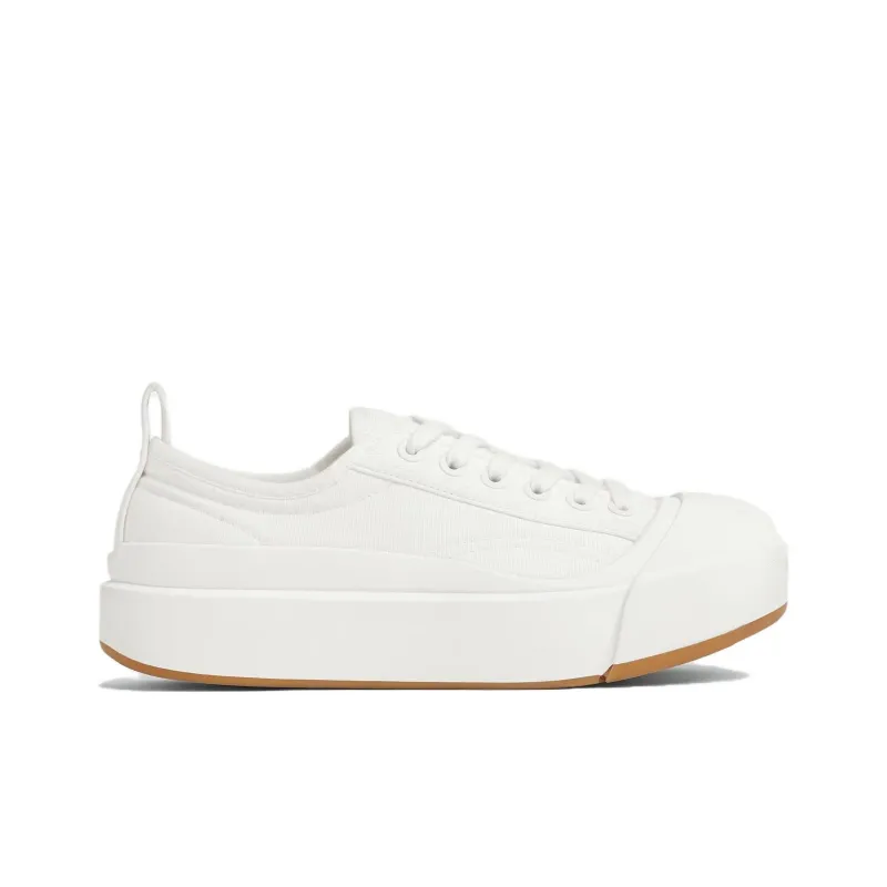 Bottega Veneta Vulcan Low Top Skateboard Shoes Women's White-1