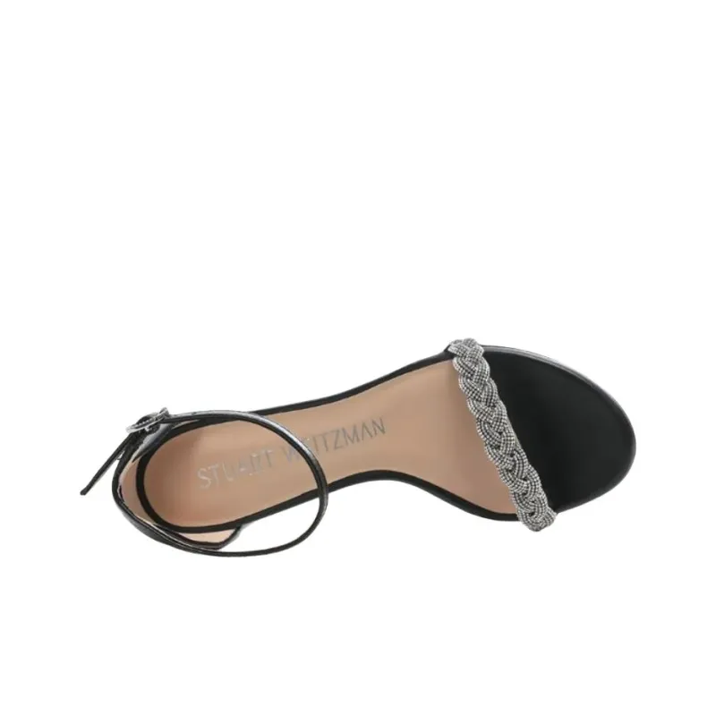 Stuart Weitzman/SW One Strap Sandals 8cm Women's Matte Black-4