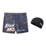 Orange+Swimming Cap