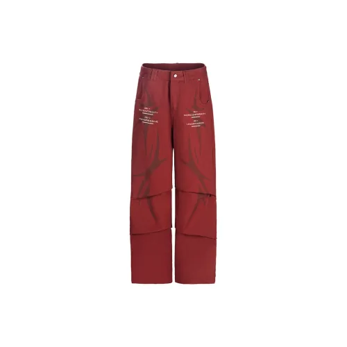 GRKC Casual Pants Unisex Red