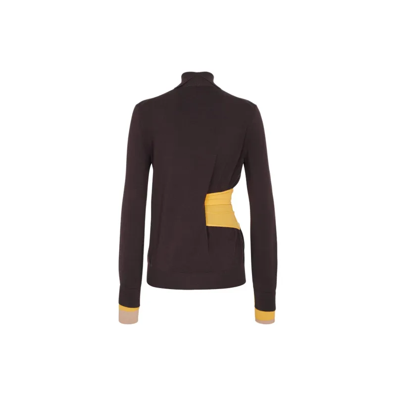 FENDI Long Sleeved Polo Neck Jumper-1
