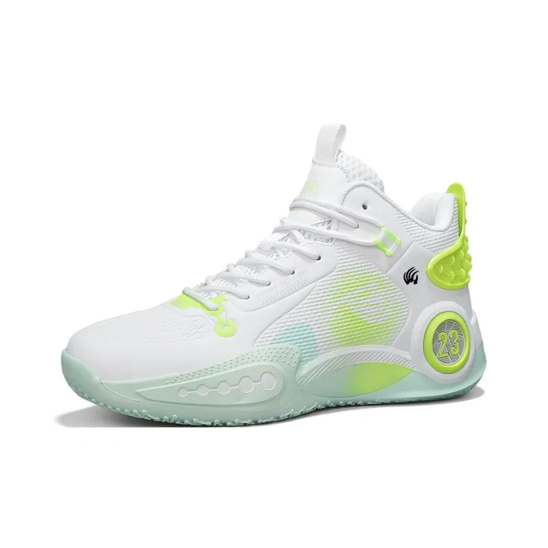 Animal Claws Slip Resistant Lightweight Rebound Mid Top Basketball Shoes Unisex Standard White-1