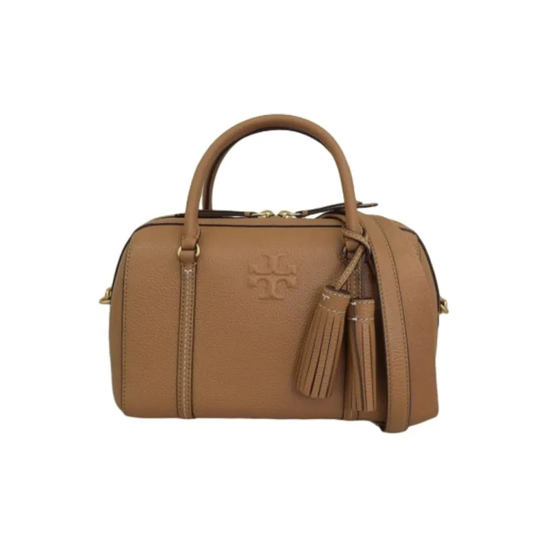TORY BURCH Leather Shoulder Bag, Crossbody Bag, Handbag Trumpets Women's Camel-0