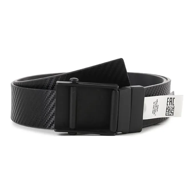 HUGO BOSS Trimmable Belt Double Sided Rotating Cow Leather Men's Black Width 3.3cm-1