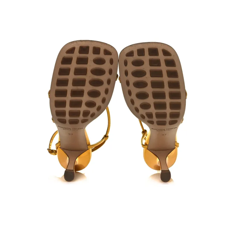 Bottega Veneta Line Stylish Sandal Women's Gold-4