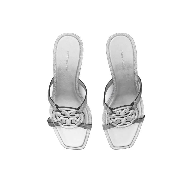 TORY BURCH Miller Slide Slippers 5.5cm Women's Silver-3