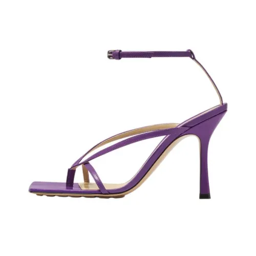 Bottega Veneta Stretch Stylish Sandals Women's Purple Gray