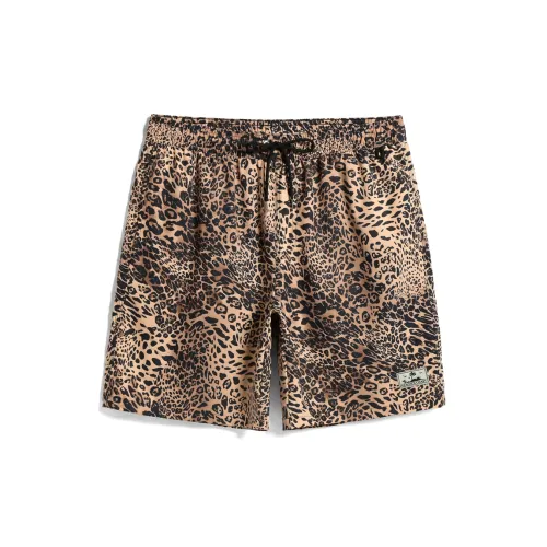 GAILANG Beach Shorts Men Leopard Multicolor