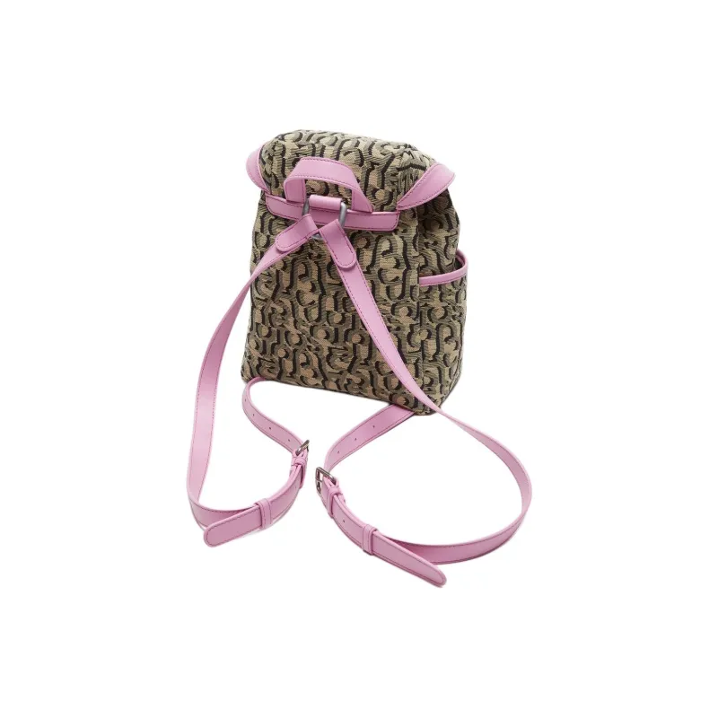 Acne Studios Nylon With Polyester Backpack Mini Women's Beige & Pink-1