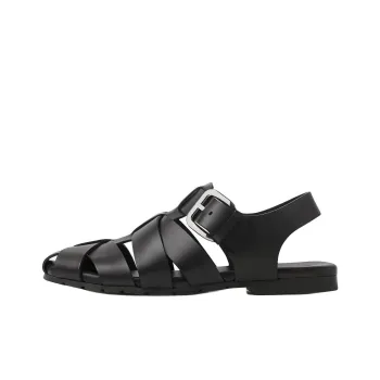 Bottega Veneta Alfie Roman Sandals Men's Black