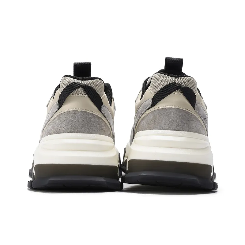 JEEP SPIRIT Slip Resistant, Abrasion Resistant, Breathable, Impact Resistant Low Top Chunky Sneakers Men's Light Sandy-5