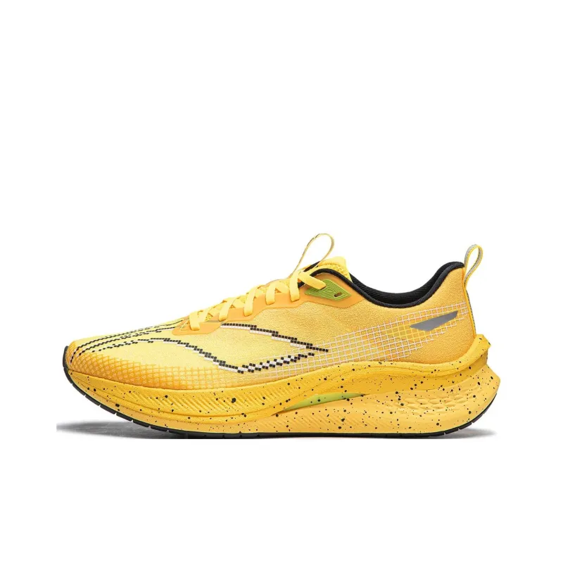 LiNing Red Hare 7 Pro Shock Absorbers With Slip Resistant Features Low Top Casual Running Shoes Men's Yellow-0