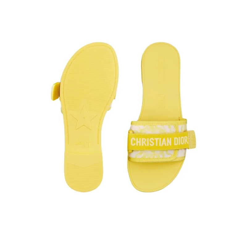 DIOR Diorevolution Slide Slippers Women's Yellow-4