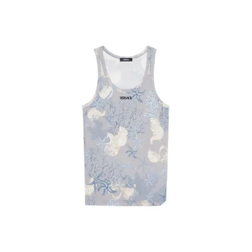 VERSACE Tank Tops Men Blue