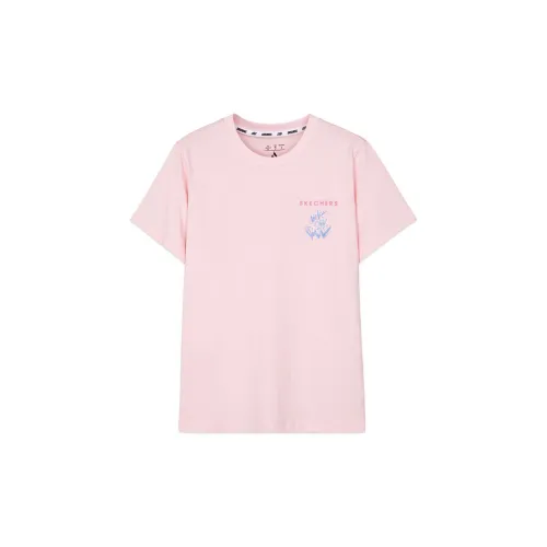 Skechers T-Shirts Women's White/Pale Pink