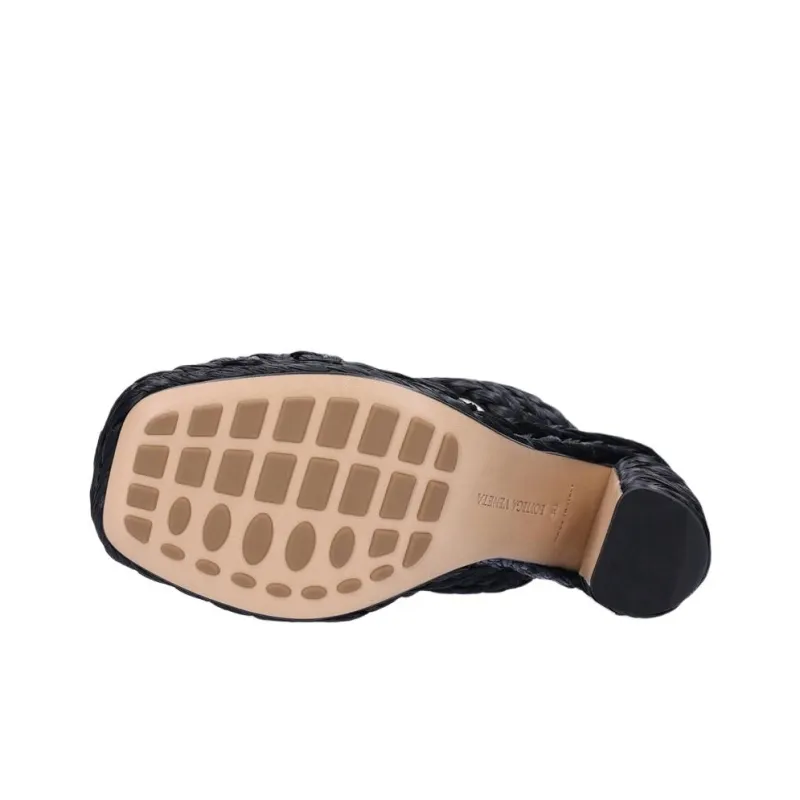 Bottega Veneta Woven Slip On Heeled Sandals Women's-4