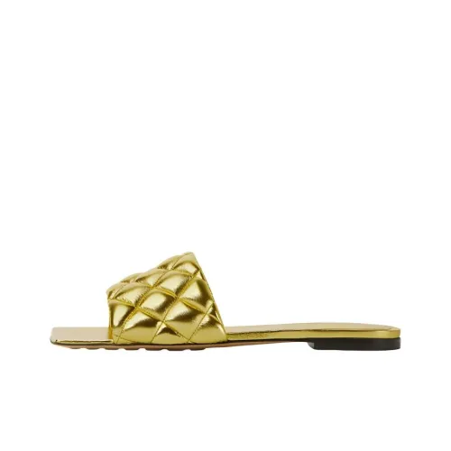 Bottega Veneta Padded Slide Slippers Women's Gold