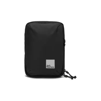Jack Wolfskin Polyester Crossbody Bag Regular Unisex Black/Moss Green/Burnt Yellow