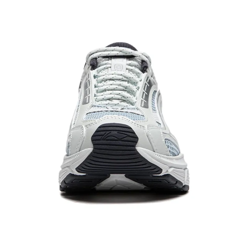 LiNing Aurora RENEW Wear-Resistant Slip-Resistant Support Height Increasing Low-Top Casual Shoes Women's Silver Blue-4