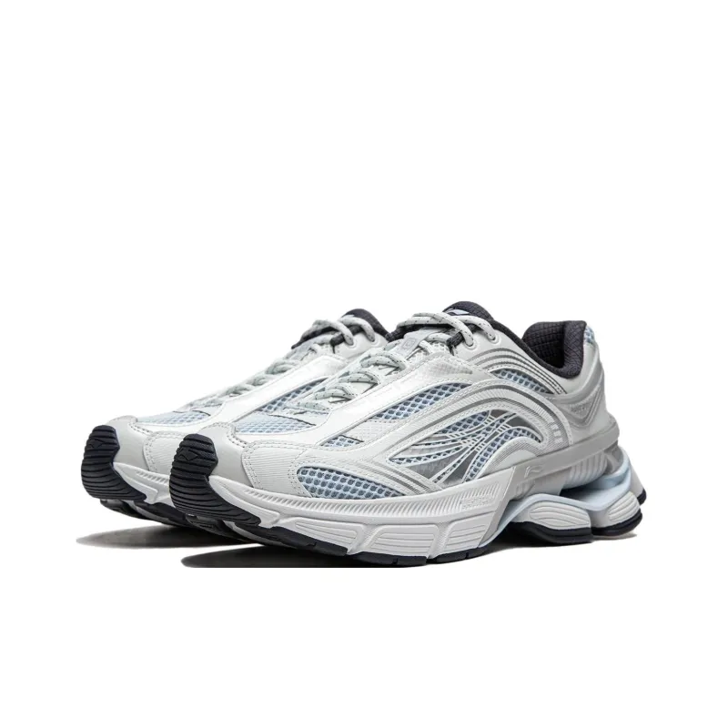 LiNing Aurora RENEW Wear-Resistant Slip-Resistant Support Height Increasing Low-Top Casual Shoes Women's Silver Blue-2