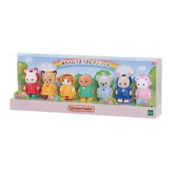 Sylvanian Families Rainbow Raincoat Baby Costume Set Dolls Plush Doll Small Size Tall