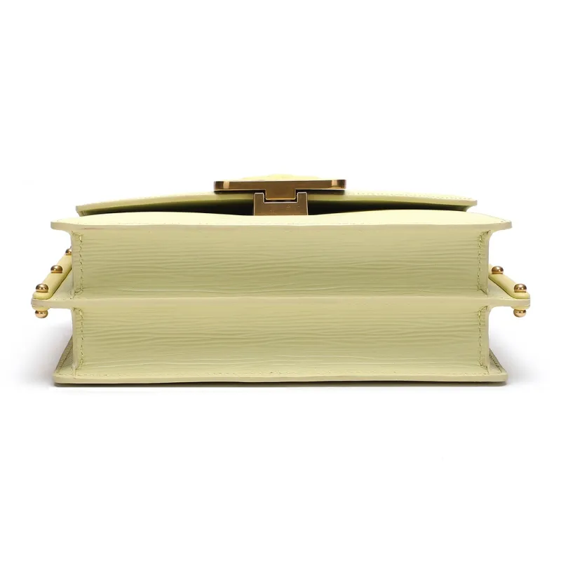 Satchi Top Grain Cow Leather Crossbody Bag Women's Red/White/Yellow/Purple/Black-18