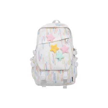 KAKAXI Nylon With Mesh Backpack Women's Black/White/Purple/Pink
