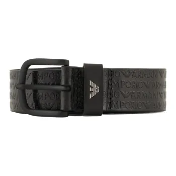 EMPORIO ARMANI Leather Belt With Embossed print Lettering