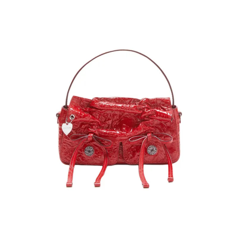 Acne Studios Goatskin Shoulder Bag, Crossbody Bag, Handbag Micro Women's Red-0