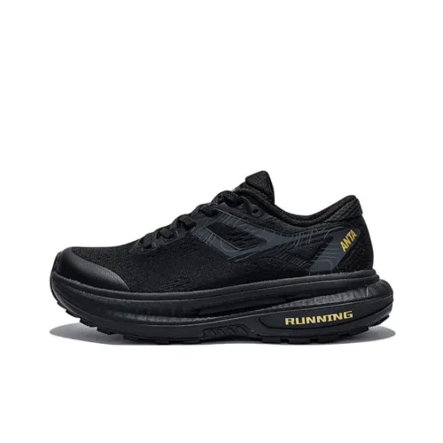 Anta Running Collection Cushioned Slip Resistant Low Top Casual Running Shoes Men's Jeson Black