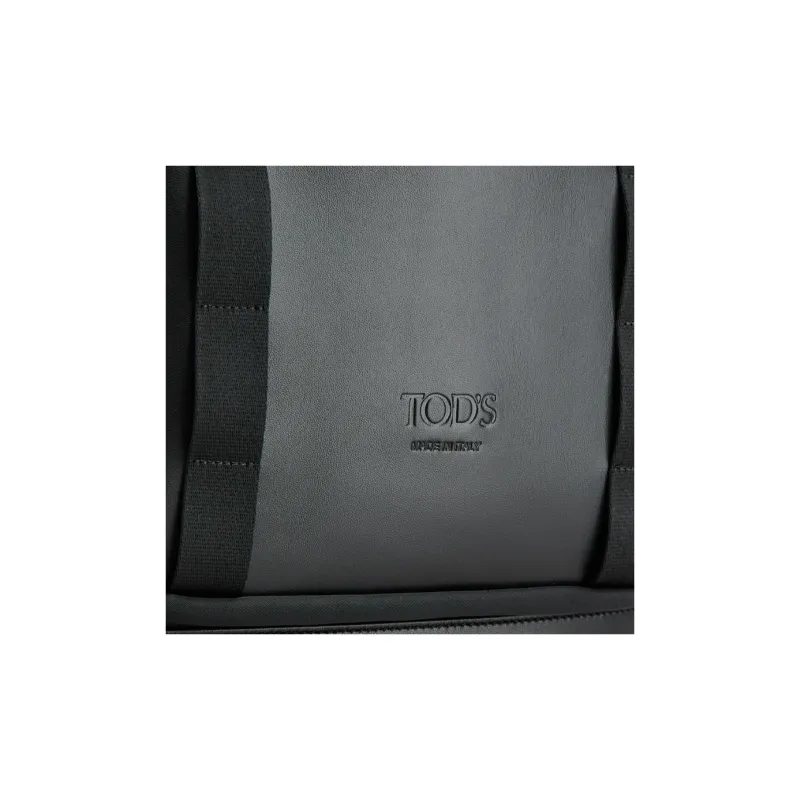 TOD'S Fabric With Leather Backpack Medium Size Men's Black-4