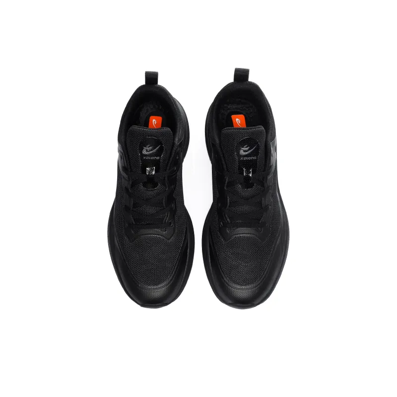 XIDELONG Breathable Anti Rollover Low Top Impact Resistant Shock Absorption Support Running Shoes Unisex Night Black-4