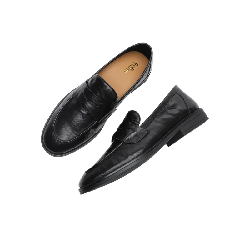GOLDLION Loafers Women's Black/Light Brown-3