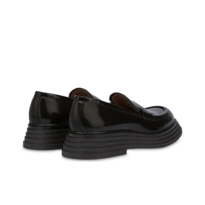 Pollini Stairway Loafers 4.5cm Women's Black-3